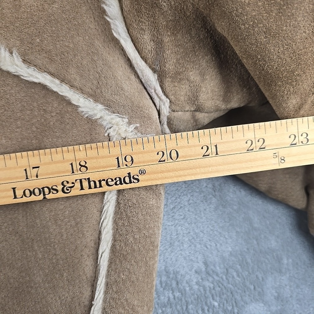 Wilsons Leather Jacket Womens Large Brown Faux Fur Trim Penny Lane Style Y2k - Picture 11 of 12